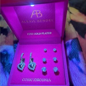 Silver Cubic Zirconia Earring Set